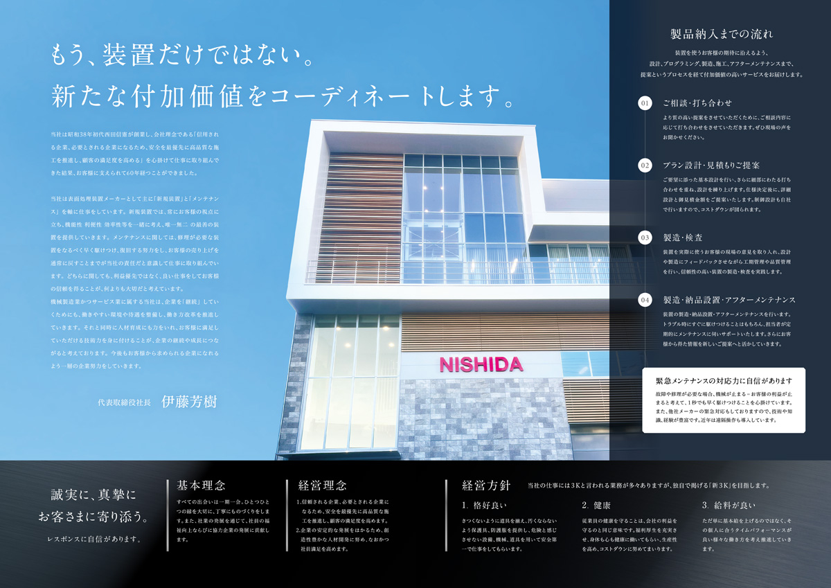 西田製作所 会社概要パンフレット